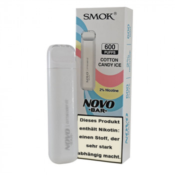Smok Novo Bar E-Zigarette 20mg 600 Züge 600mAh NicSalt Cotton Candy Ice