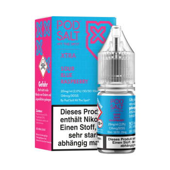 Sour Blue Raspberry NicSalt Liquid by Pod Salt Xtra