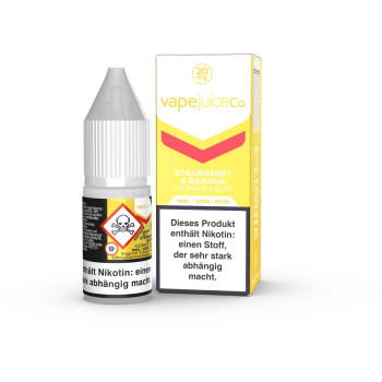 Strawberry & Banana NicSalt Overdosed Liquid by VapeJuiceCo 10ml / 20mg