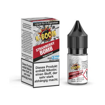 Strawberry Bomb 10ml Liquid by K-Boom 12mg / 10ml