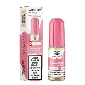 Strawberry Ice Cream NicSalt Liquid by Bar Juice 5000 10ml / 10mg