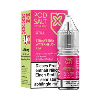 Strawberry Watermelon Kiwi NicSalt Liquid by Pod Salt Xtra