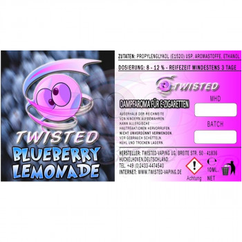 Twisted Vaping Aroma 10ml Blueberry Lemonade