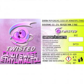 Candy Sweet Ethyl Maltol 10ml Aroma by Twisted Vaping MHD 10/19