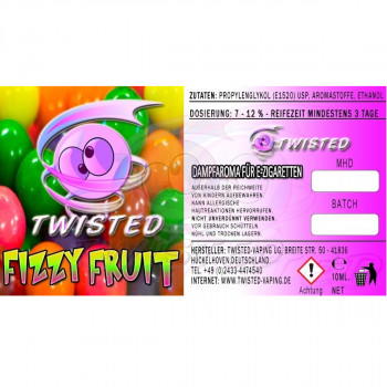 Twisted Vaping Aroma 10ml Fizzy Fruit