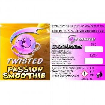 Twisted Vaping Aroma 10ml Passion Smoothie