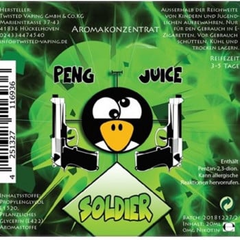 Soldier 20ml Bottlefill Aroma Peng Juice Serie by Twisted Vaping