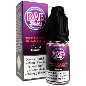 Bar Salts Cherry Raspberry Strawberry NicSalt Liquid by Vampire Vape 10ml / 10mg