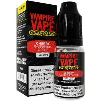 Vampire Vape Overdosed Cherry Raspberry Apple NicSalt Liquid