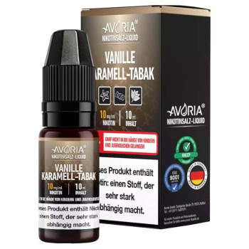 Vanille Karamell-Tabak NicSalt Liquid by Avoria