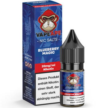 VapeApe Blueberry Magic NicSalt Liquid 10ml / 20mg