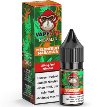 VapeApe Melonfruit Maracuja NicSalt Liquid 10ml / 20mg