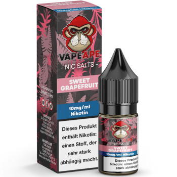 VapeApe Sweet Grapefruit NicSalt Liquid 10ml / 10mg