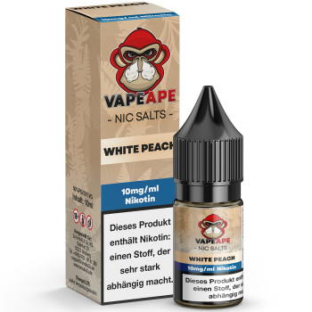 VapeApe White Peach NicSalt Liquid 10ml / 10mg