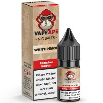 VapeApe White Peach NicSalt Liquid 10ml / 20mg