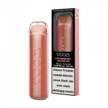 Voom Iris Mini E-Zigarette 20mg 600 Züge 320mAh NicSalt Strawberry Ice Cream