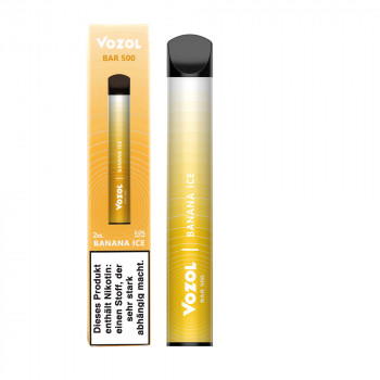 Vozol Bar 500 E-Zigarette 500 Züge 400mAh NicSalt Banana Ice Vozol Bar 500 E-Zigarette 500 Züge 400mAh NicSalt Banana Ice