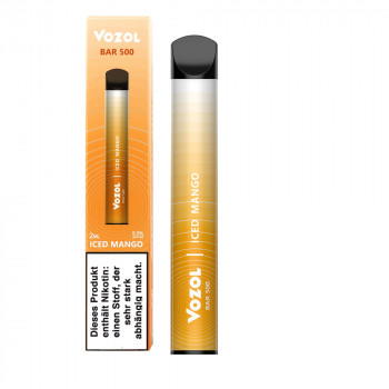 Vozol Bar 500 E-Zigarette 500 Züge 400mAh NicSalt Iced Mango Vozol Bar 500 E-Zigarette 500 Züge 400mAh NicSalt Iced Mango