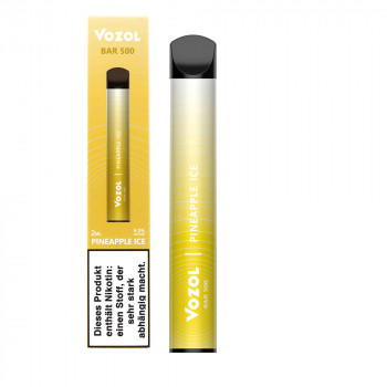 Vozol Bar 500 E-Zigarette 500 Züge 400mAh NicSalt Pineapple Ice Vozol Bar 500 E-Zigarette 500 Züge 400mAh NicSalt Pineapple Ice