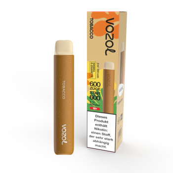 Vozol Star 600 E-Zigarette 20mg 600 Züge 500mAh NicSalt Tobacco
