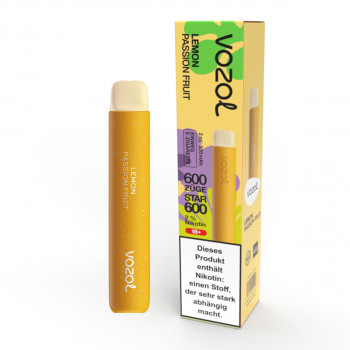 Vozol Star 600 E-Zigarette 20mg 600 Züge 500mAh NicSalt Lemon Passion Fruit