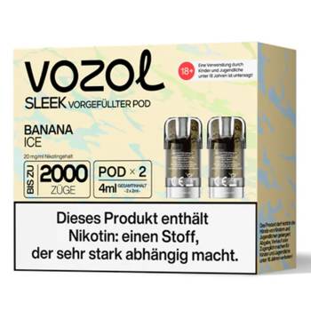 Vozol Sleek – Banana Ice – Prefilled Pod 2er Pack Vozol Sleek – Banana Ice – Prefilled Pod 2er Pack