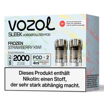 Vozol Sleek – Frozen Strawberry Kiwi – Prefilled Pod 2er Pack Vozol Sleek – Frozen Strawberry Kiwi – Prefilled Pod 2er Pack