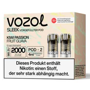 Vozol Sleek – Kiwi Passionfruit Guava – Prefilled Pod 2er Pack Vozol Sleek – Kiwi Passionfruit Guava – Prefilled Pod 2er Pack