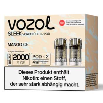 Vozol Sleek – Mango Ice – Prefilled Pod 2er Pack Vozol Sleek – Mango Ice – Prefilled Pod 2er Pack