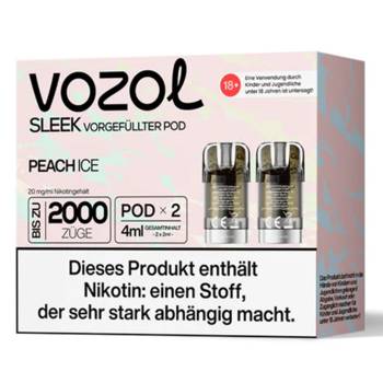Vozol Sleek – Peach Ice – Prefilled Pod 2er Pack Vozol Sleek – Peach Ice – Prefilled Pod 2er Pack