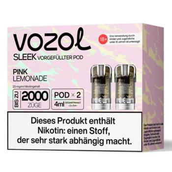 Vozol Sleek – Pink Lemonade – Prefilled Pod 2er Pack Vozol Sleek – Pink Lemonade – Prefilled Pod 2er Pack