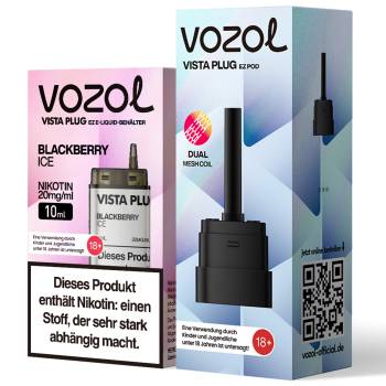 Vozol Vista Plug EZ – Blackberry Ice – Prefilled Pod Tank