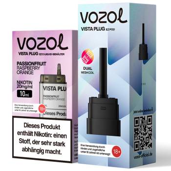 Vozol Vista Plug EZ – Passionfruit Raspberry Orange – Prefilled Pod Tank