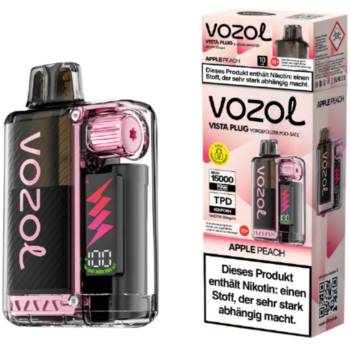 Vozol Vista Plug 15000 Prefilled Pod Kit – Apple Peach