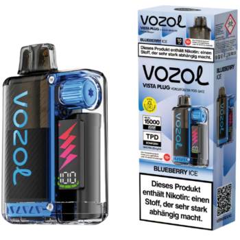 Vozol Vista Plug 15000 Prefilled Pod Kit – Blueberry Ice