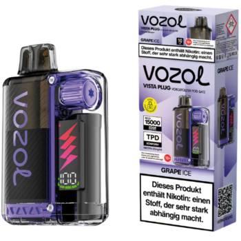 Vozol Vista Plug 15000 Prefilled Pod Kit – Grape Ice