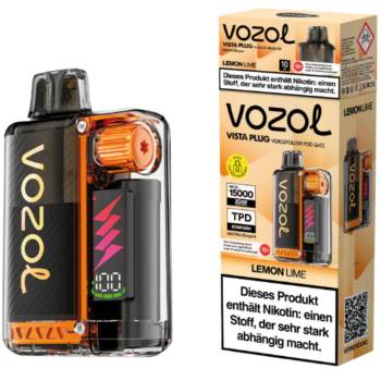 Vozol Vista Plug 15000 Prefilled Pod Kit – Lemon Lime