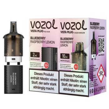 Vozol Vista Plug Prefilled Pod Tank – Blueberry Raspberry Lemon