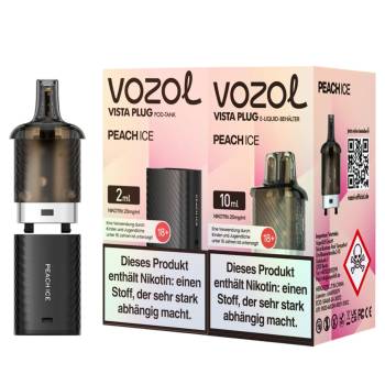 Vozol Vista Plug Prefilled Pod Tank – Peach Ice