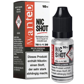 Wanted Nikotin-Shot 10ml / 30PG/70VG