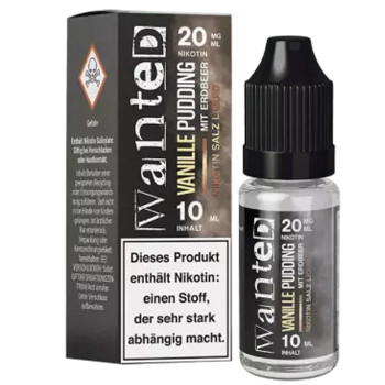 Wanted Vanillepudding Erdbeere NicSalt Liquid 10ml / 10mg