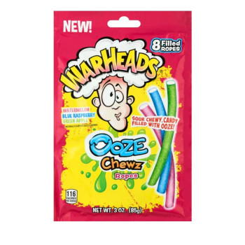 Warheads Ooze Chewz Ropes 85g