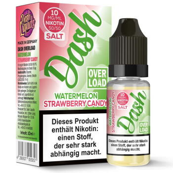 Watermelon Strawberry Candy NicSalt Liquid by Dash Overload 10ml / 10mg