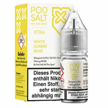 White Gummy Bear NicSalt Liquid by Pod Salt Xtra 10ml / 20mg