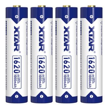 XTAR AAA 1.5V 1620mWh Li-Ion Indikator Akku 1000mAh 4er Pack