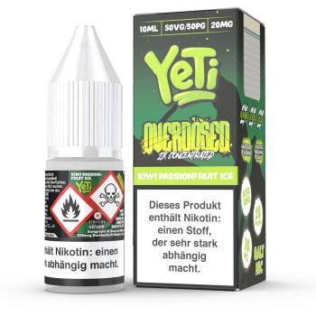 YeTi Overdosed Kiwi Passionfruit Ice NicSalt Liquid 10ml / 20mg