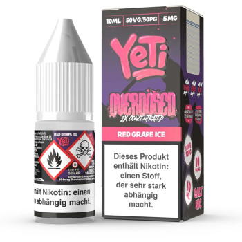 YeTi Overdosed Red Grape Ice NicSalt Liquid 10ml / 5mg