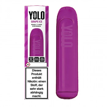 Yolo Bar E-Zigarette 575 Züge 550mAh NicSalt Grape Ice 20mg
