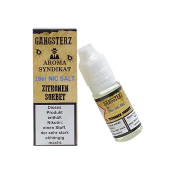 Zitronen Sorbet 10ml 18mg NicSalt Liquid by Gangsterz