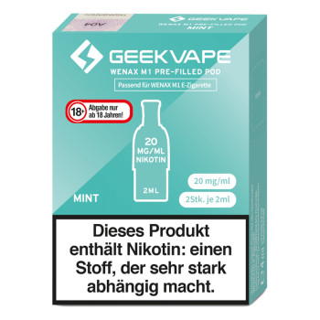 Geekvape Wenax M1 – Mint – Prefilled Pod 2er Pack – 2ml 20mg NicSalt